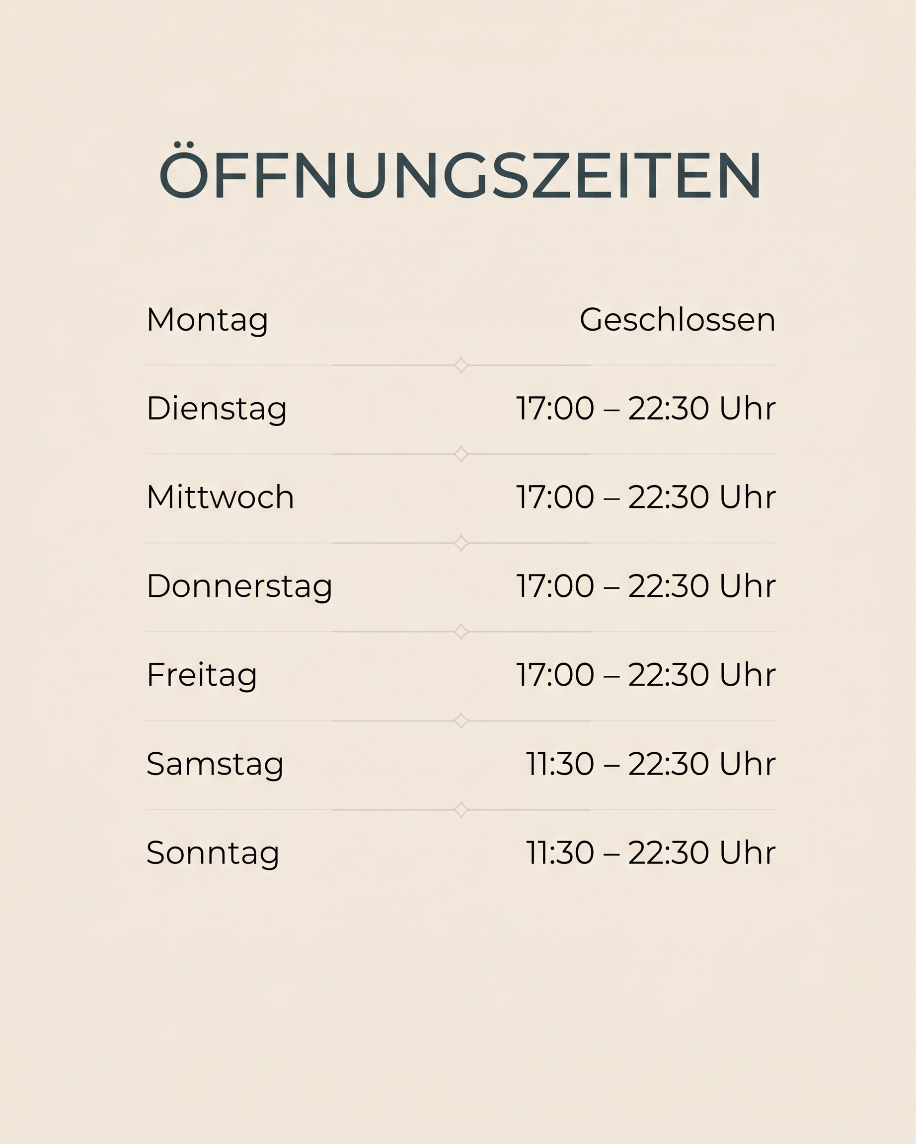 Öffnungszeiten